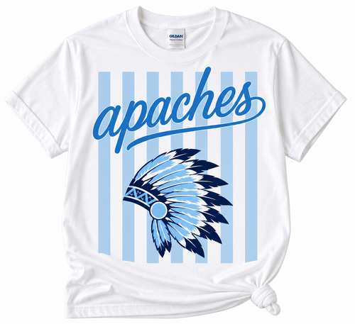 Apaches Striped Headdress Tee
