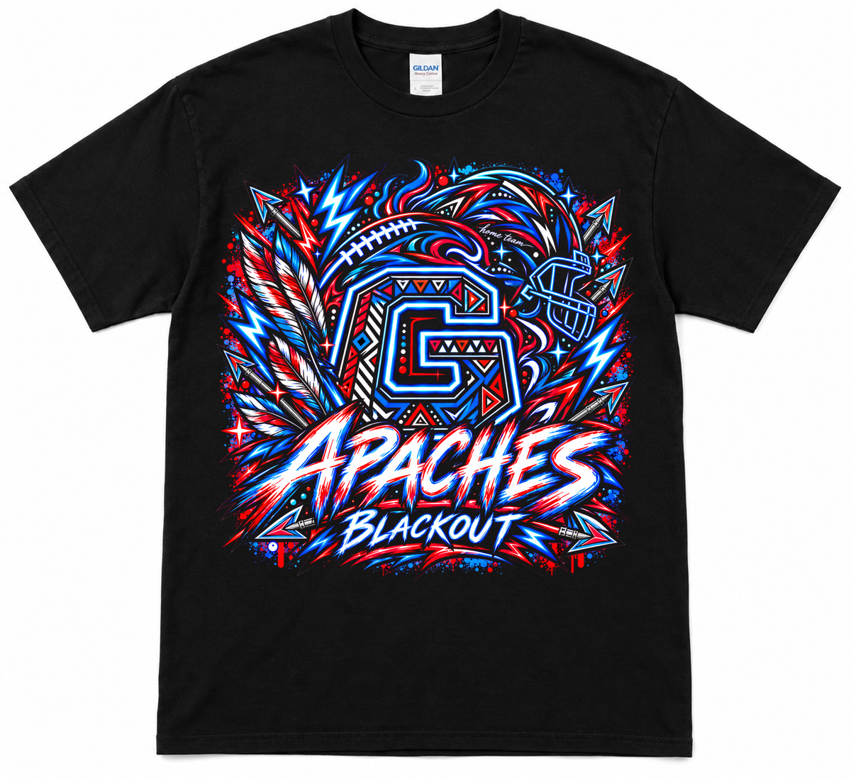 Black Glenbrook Apaches BLACKOUT spirit shirt
